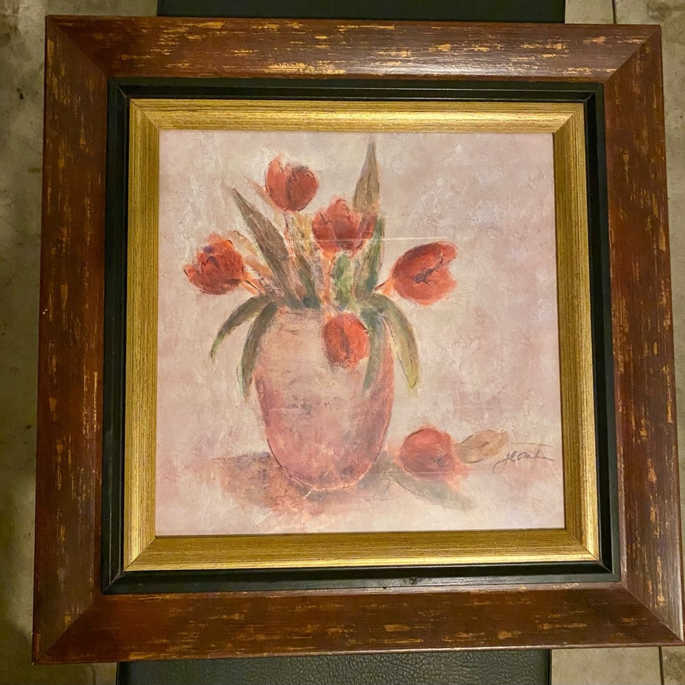 Two Tulip Essence Wall Art by Joyce Combs - Neutral Tones